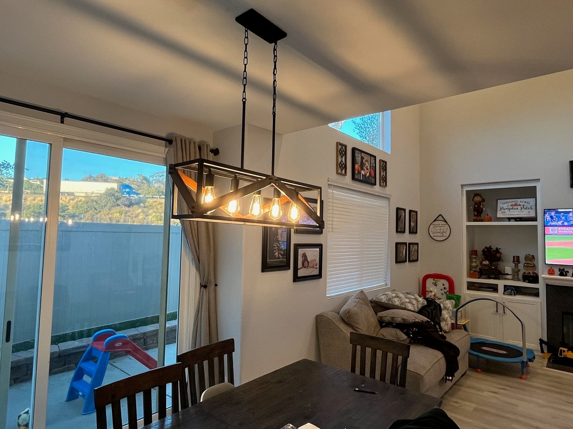 Chic Chandelier Installation in Alpine CA